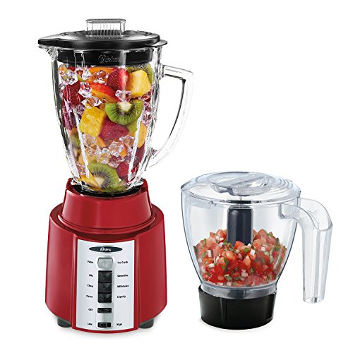 Oster Rapid Blend 8-Speed Blender with Glass Jar and Bonus 3-Cup Food Processor