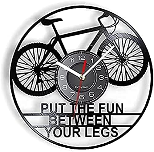 Horloge murale rétro vélo disque vinyle silencieuse pour déco mur