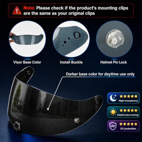 Image of PSLER Helmet Visor for R330 T520 ST1400 R1 Air 391,(Film&Black)
