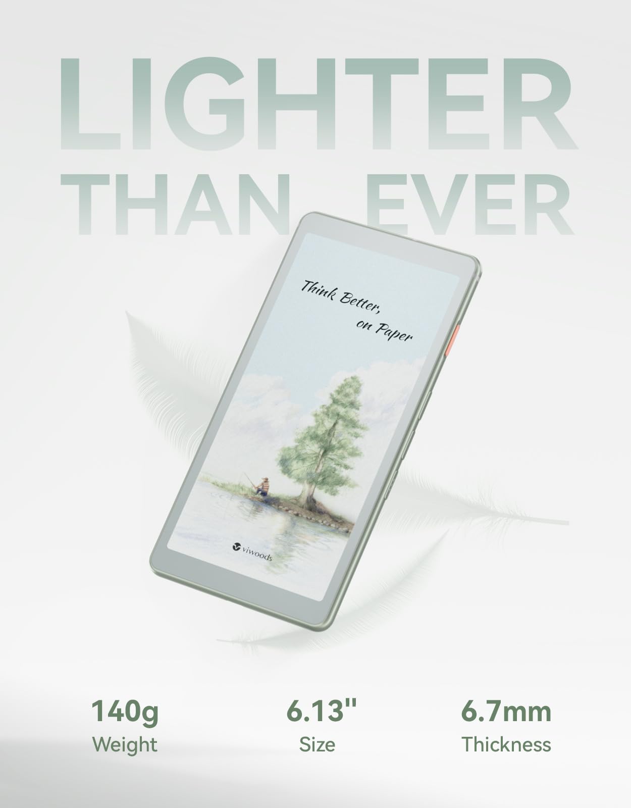 Amazon.com: VIWOODS 6.13'' AiPaper Reader C with Color Display, E