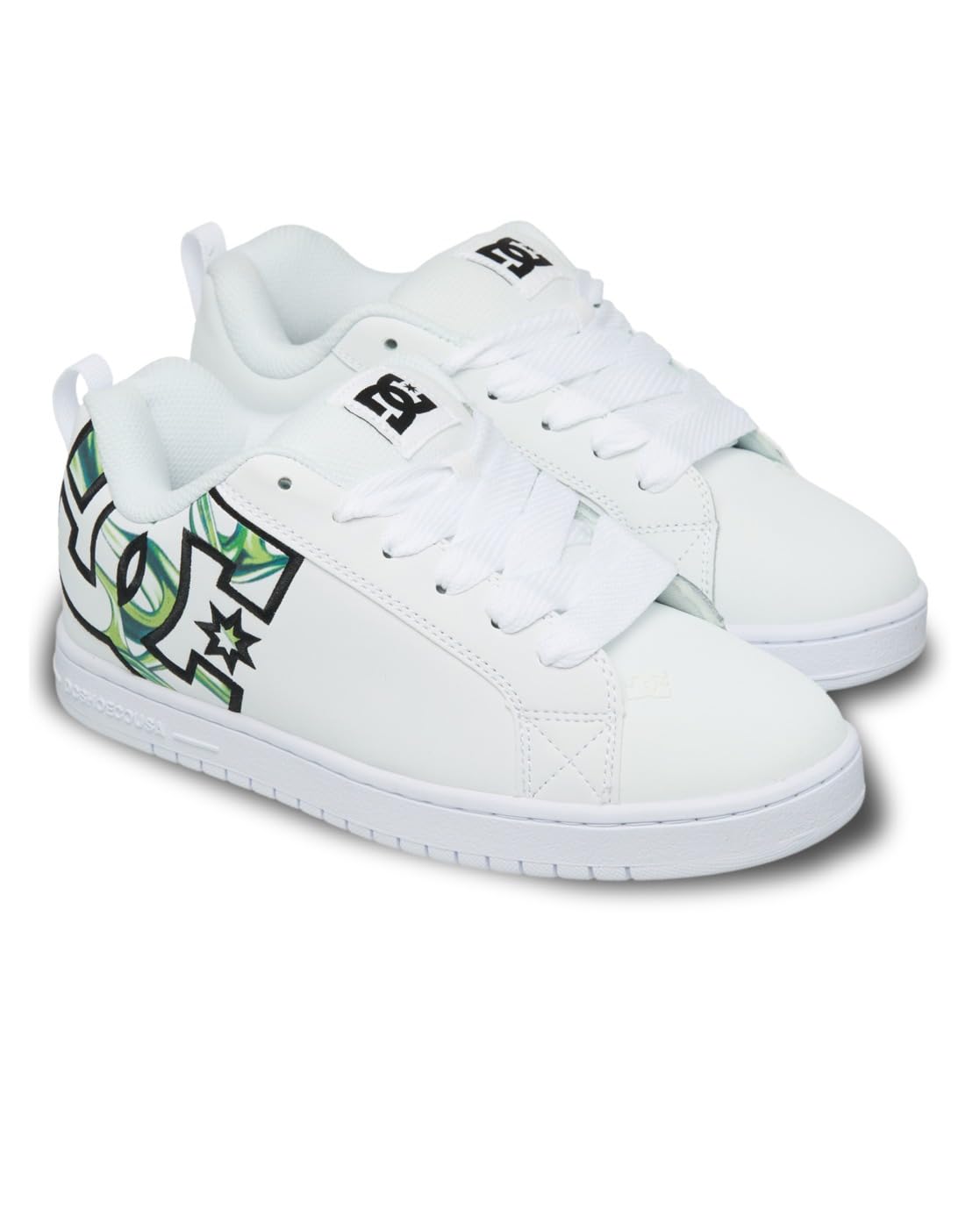 DC Shoes Men's Court Graffik Sneaker, Liquid Fuego White, 6 UK