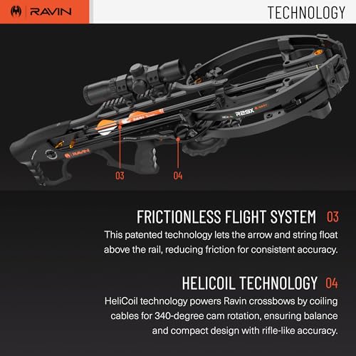 RAVIN R29X Crossbow Package - High-Performance Compact Bow with Silent Cocking Device, 450 FPS Power, and Illuminated Scope - Pre-Assembled with Arrows & Quiver - Ideal for Hunting & Archery - Thumbnail 7