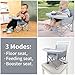 M-Castle New Portable Travel Booster Seat with Tray|Foldable Infant Seat Booster Dining Chair|Great for Camping, Beach, Lawn|Toddler, Child Camping Chair 6 Months - 3 Years Old （Gary）
