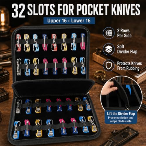 Vitrina de cuchillo plegable con almacenamiento de bolsillo 4