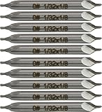 CME 10 pcs M2 High-Speed Steel Center Drills, No. 0 Size