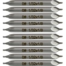CME 10 pcs M2 High-Speed Steel Center Drills, No. 0 Size