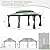 Domi 12' x 18' Hardtop Gazebo Metal Gazebo with Galvanized Steel Double Roof Canopy, Curtains and Netting for Party, Wedding, Outdoor Dining, Patio, Backyard, Grey