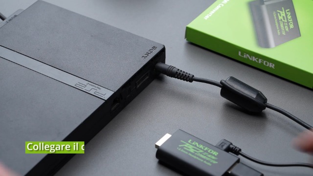 Adattatore PS2 A HDMI - Convertitore Per PlayStation 2, Alimentazione USB, Uscita 1080p, Plug And Play