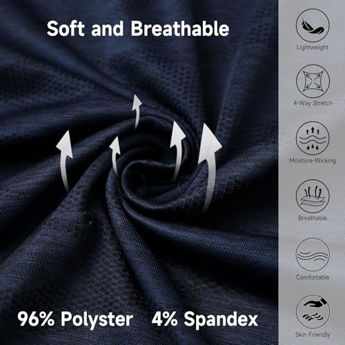 M MAELREG Golf Shirts for Men Short Sleeve Heather Jacquard Textured Stretch Moisture Wicking Performance Mens Polo Shirts4