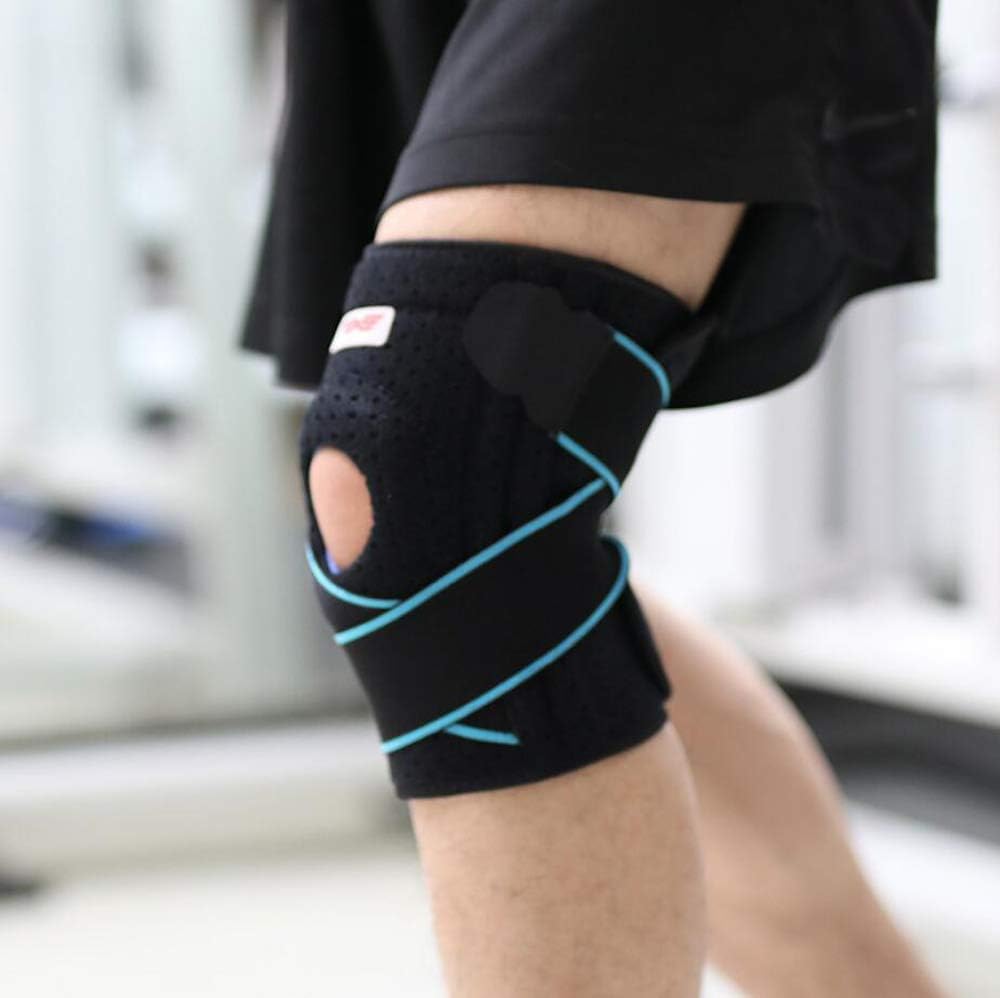 Emoly 2020 Knee Sleeve, Knee Brace Compression Fit Support for Joint Pain and Arthritis Relief, Improved Circulation Compression - Single，Blue