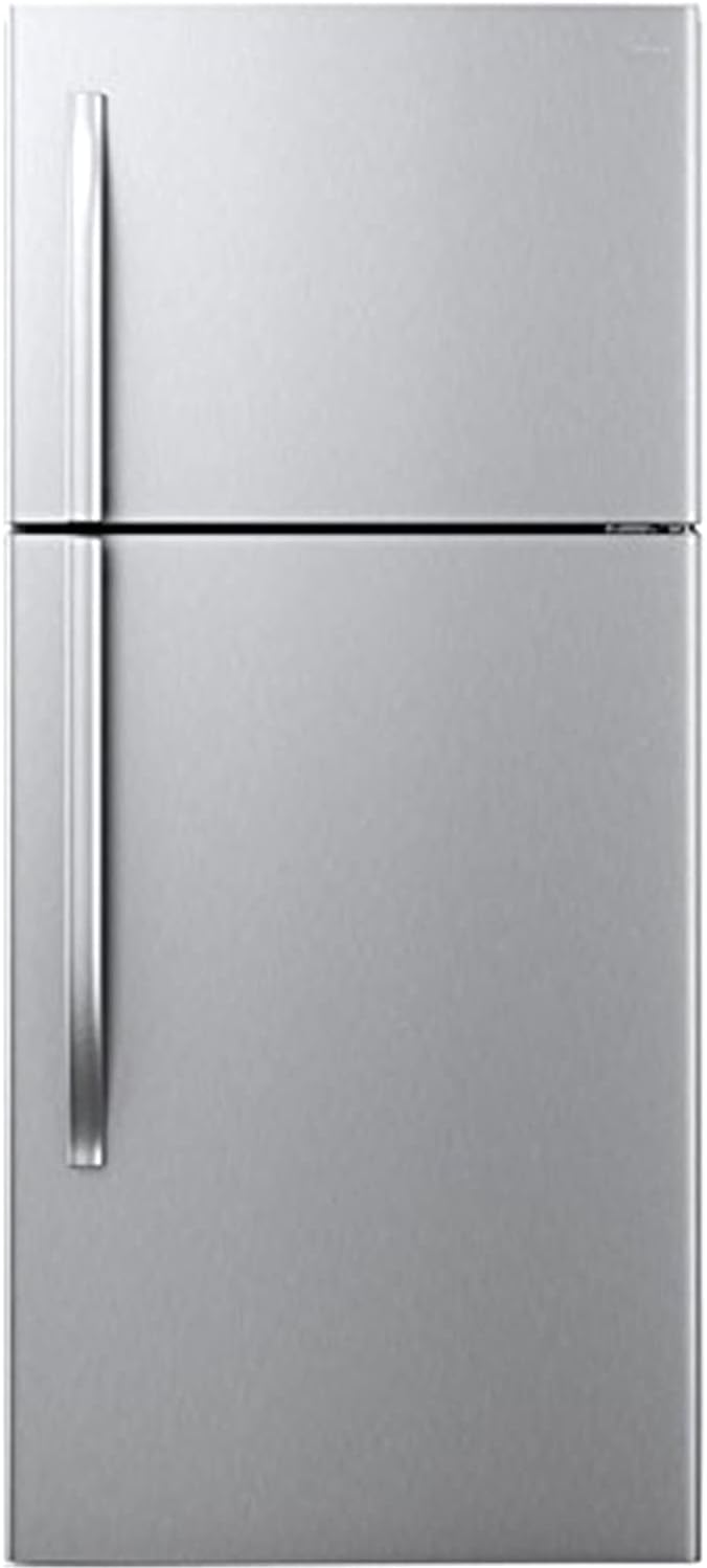 Midea 18 cu. ft. Top Mount Refrigerator Stainless Steel