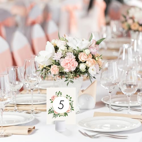 Image of Affrolling 24 Pcs White Place Card Holders Wooden Table Number Holders Bulk Mini Cylinder Table Stand for Name Cards Photo Picture Menu Tag Display Wedding Birthday Party Banquet Restaurant