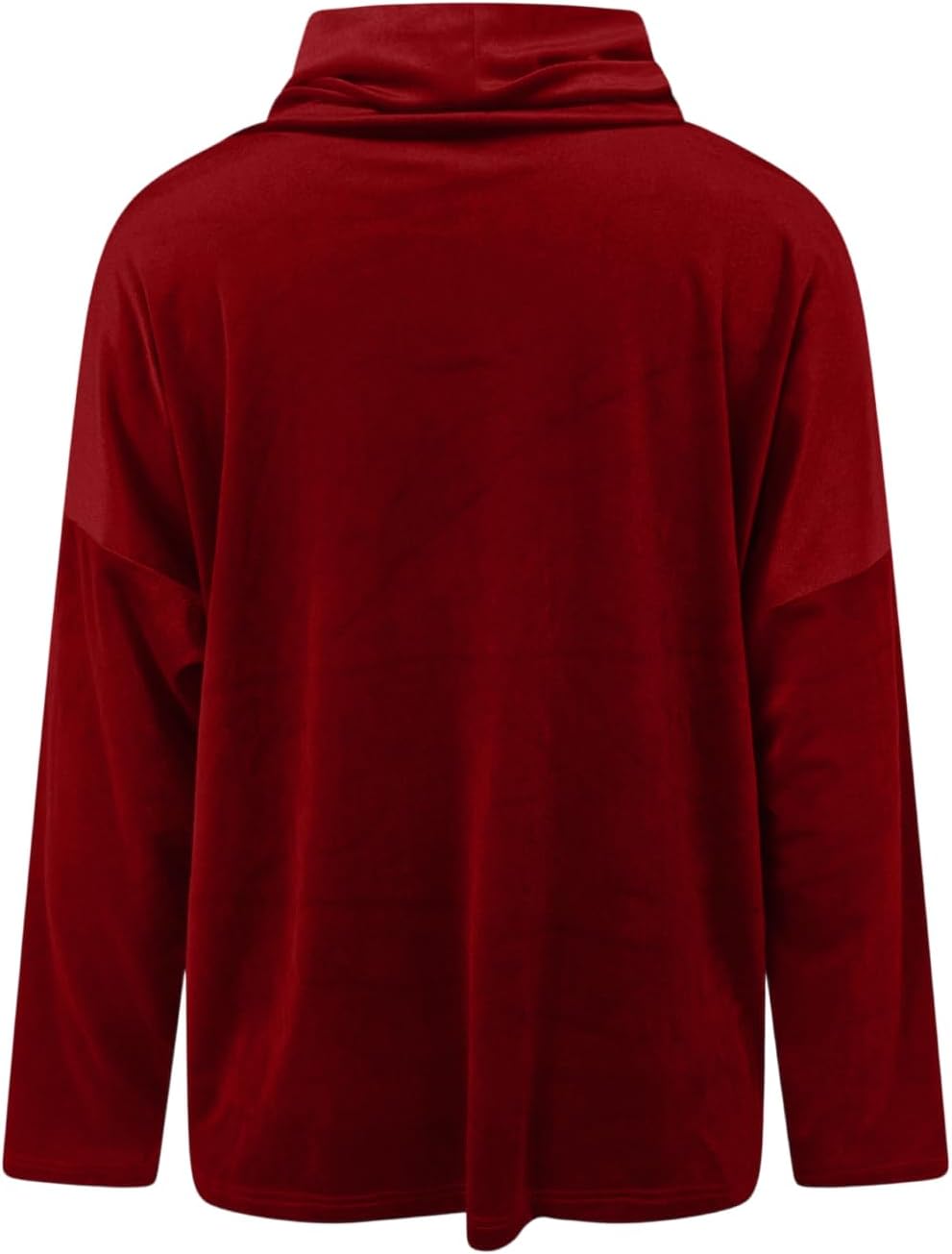 Cowl Neck Tops for Women Trendy Draped Long Sleeve Velvet Top Elegant Fall Winter Tunic Shirt Casual Dressy Blouses - Image 7