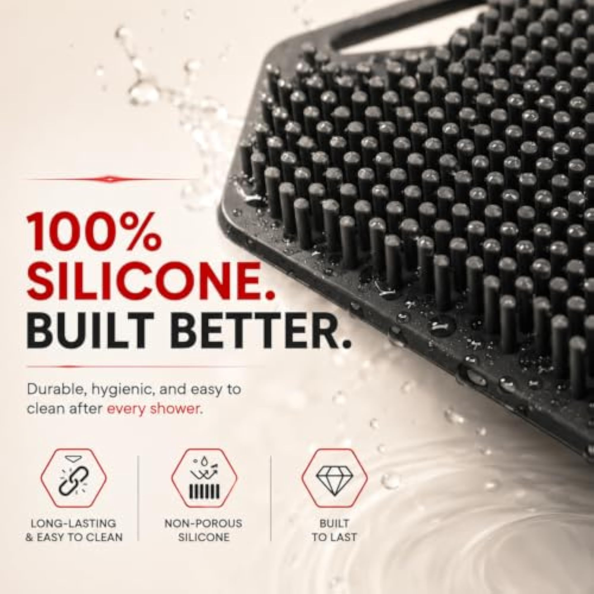 Silicone Body Scrubber for Deep Cleansing & Gentle Exfoliation