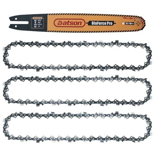 16 Chainsaw Bar and Chain Combo for Stihl MS170 MS180C MS 210 MS 211 Replacement Chain Saw Bar 105668 160SDEA074 (Chain*3+Bar*1)