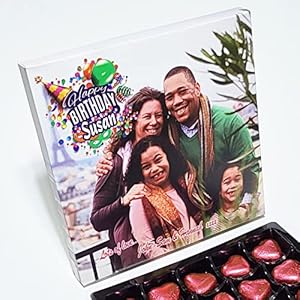 Gepersonaliseerde Photo Box of Chocolates – Personaliseer met afbeelding en tekst – Geweldig voor Moederdag, Verjaardag, Pasen, Relatiegeschenk (Verjaardag (A))