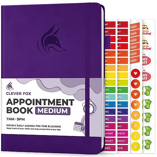 Clever Fox Libro De Citas, Planificador De Horarios Por Hora Con