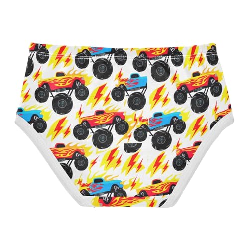Cotton Girls Underwear Toddler Cartoon Monster Trucks Girl Panties Cute Colorful Undies Kids Briefs 2t2
