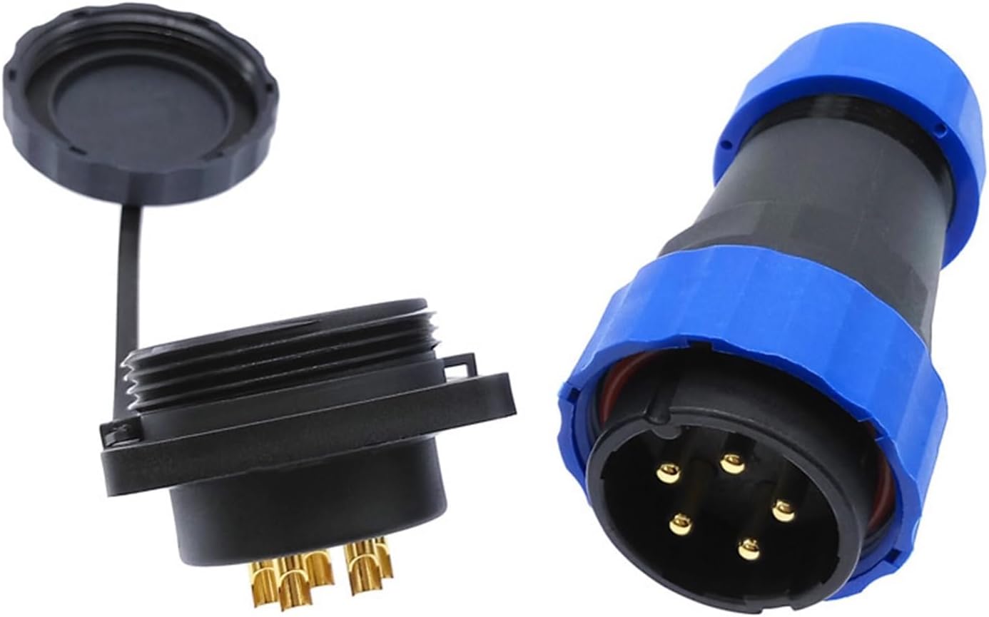SP28 Straight IP68 Waterproof Connector 2 Pin 3/4/5/6/7/8/9/10/12/14/16/19/22/24/26pin Flange Socket(KL4-5b)