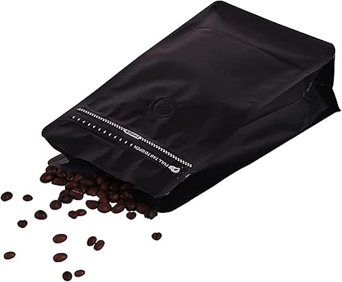 Miniatura 8 de Muka 50 bolsas de café Kraft de 8 onzas, bolsas de café reutilizables de grado alimenticio de alta barrera forradas con papel de aluminio de fondo