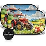 Caramaz Protezione solare per bambini con UV certificata, 2 pezzi 51x31cm Trattore