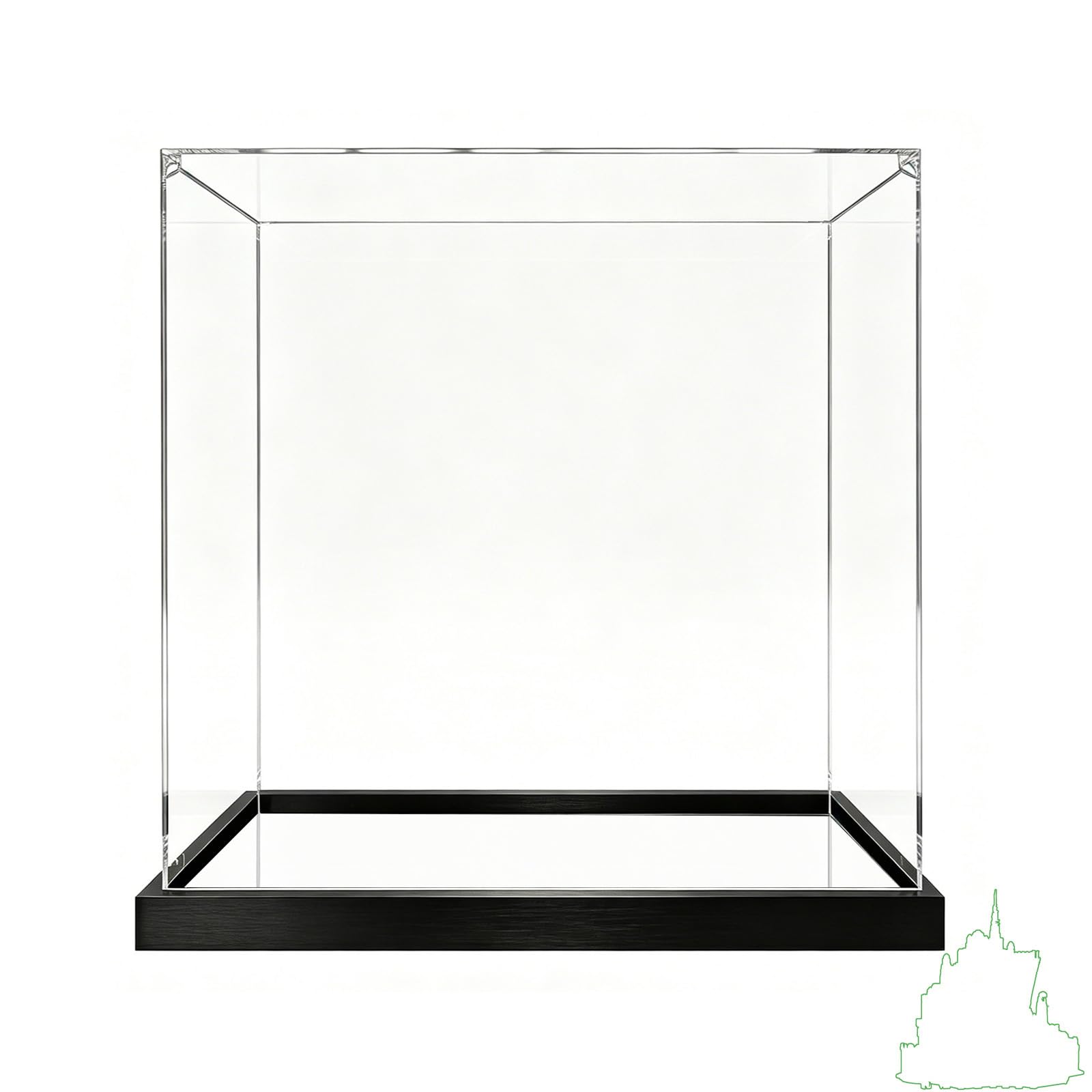 Acrylic Display Case Compatible with Lego 11377 Castle Model, Dustproof Transparent Storage Box, Compatible with Lego 11377 (Model Not Included) (3mm-Mirror Base)