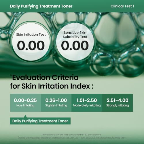 Image of AXIS-Y Daily Purifying Treatment Toner with Salicylic Acid & Centella Asiatica - Pore Minimizer, Oil Control & Blemish Treatment Face Exfoliator - Vegan Korean Skin Care BHA Toner - 200 ml