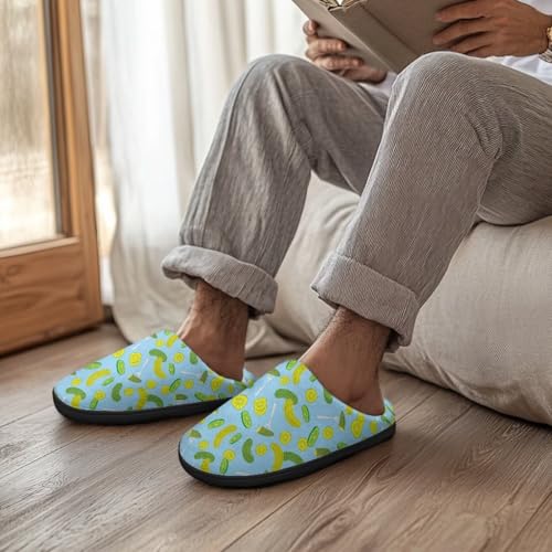 Wide Width Slippers for Women Men Fuzzy Winter Home Shoes Slip-on Plush Warm Indoor Bedroom Shoes2