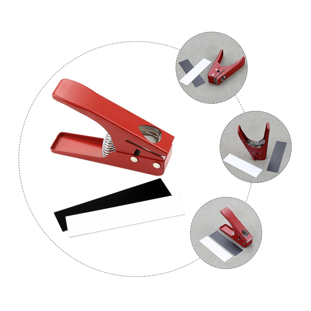 Punzone per Plettri per Creazione Plettri Personalizzati in Metallo Rosso per Chitarra Strumento Resistente per Taglio di Materiali Diversi