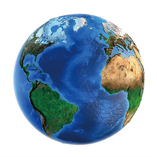Baocicco 6.5x6.5ft Backdrop for Blue Earth Seen from The Space Photography Background Atlantic Ocean The Europe and The Africa North and South America Planet Photo Studio Shoot Props Photo Booth