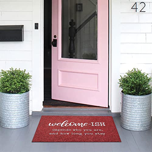 JJUUYOU Welcome Mat Low Profile Floor Mat Front Doormat - Image 4