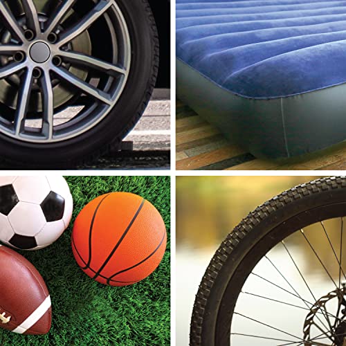 Slime 40066-95 Reifenfüllgerät, vielseitig, für Reifen, Schlauchboote, Matratzen, analog, inklusive LED-Licht und Luftschlauch mit Schnellverbindung, Fülldauer 8 Min.