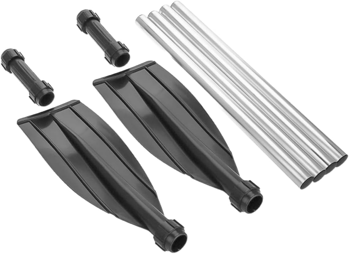 YARNOW Dual Purpose Aluminum Alloy Kayak Paddle Detachable Double End Oar for Easy Assembly and Versatile Use Lightweight Design with Ribbed Blades for Strength