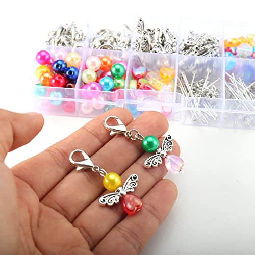 HERZWILD Guardian Angel Make Your Own Set Keyring Charm Pearl Pendant for DIY Wedding Jewellery Necklace Crafts (A2) - Image 3