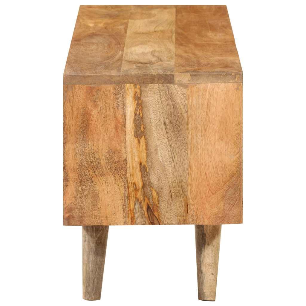 Mobile basso per TV, in legno massiccio, 110 x 30 x 41 cm, colore
