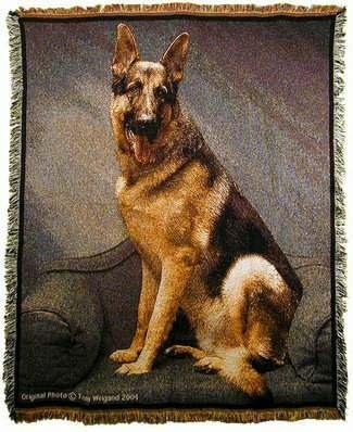Mill Street Design Tom Weigand German Shepherd Dog Tapestry Throw