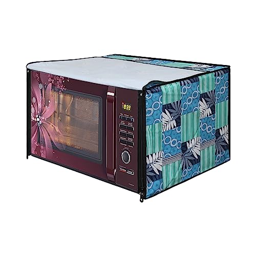 Image of DREAM KING Stylish Design & Printed Microwave Oven Cover Full Closure |waterproof & Dustproof Oven Cover Suitable for All Models - Multicolour SA43