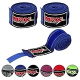 Boxing Hand Wraps 100% Cotton Multi Colors Great for MMA Boxing Muay Thai Kick Boxing Training Wris Support Wraps 180 Inches Length Blue