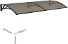 Front Door Canopy Outdoor Awning 150x80cm,Window, Patio or Porch Rain Shelter with ABS Bracket,Polycarbonate Sheet, UV,Snow Protection