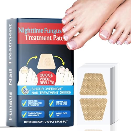 Toenail Fungus Treatment Extra Strength, 50 Patches Toenail Fungus Treatment with Hydrogel for Overnight Repair, Not Easy to Fall Off Fungus Patches, Toenail Corrector Patch (50 Patches)