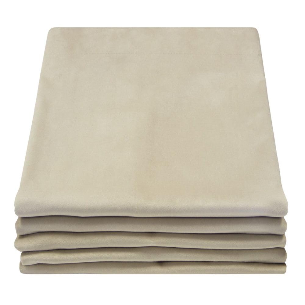 MOONDREAM DecibelControl™ Rideau Anti-Bruit 3en1 | Isolation Phonique | Thermique Hiver+Été | Occultant | Technologie Brevetée | Fabrication UE | Velours | Galon fronceur | Beige MC15 | 130L x 260H cm