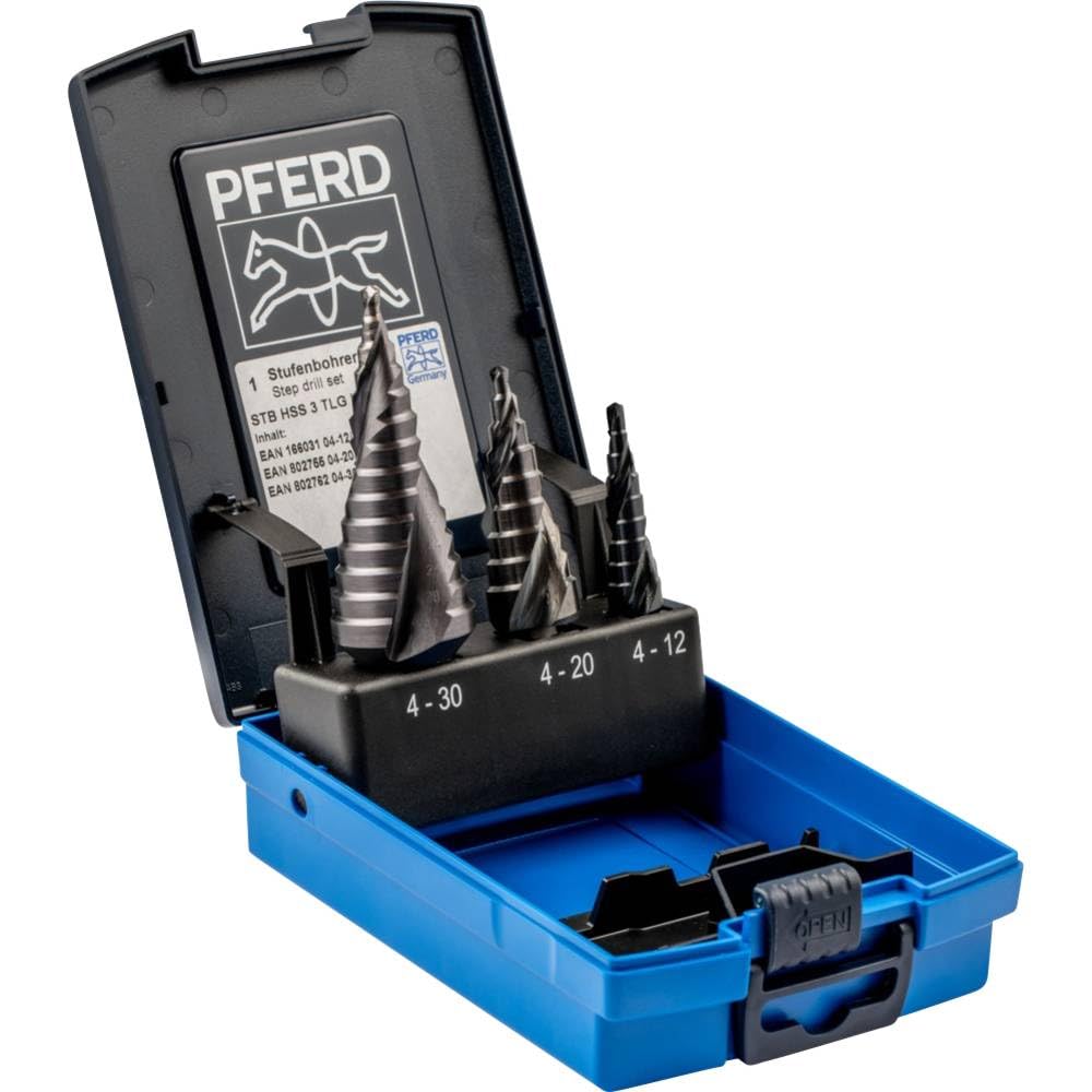 PFERD 25201047 HSS zestaw wierteł stopniowych 3-częściowy 4-12 mm, 4-20 mm, 4-30 mm 1 szt.