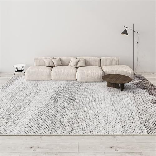 Tapis de salon simple gris lavable et facile d'entretien pour maison