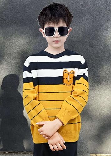 Image of NATRIS Trendy Round Neck Sweater for Boys | Pullover Sweater for Kids | Soft and Comfortable Sweater for Kids Boys