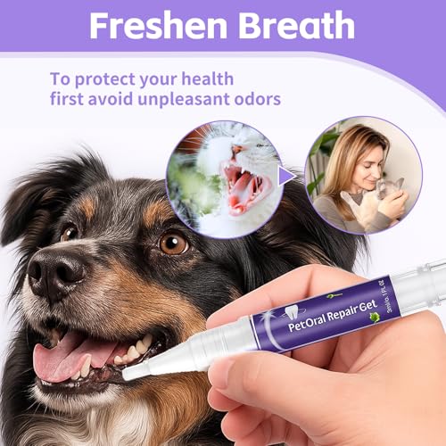 Uelkr Pet Oral Repair Gel for Dog, Pet Teeth Care Gel Cleaner Tooth and Fresher Breath, New Pet Oral Restoration Whitening Gels, Without Brushing, 3Pcs - Thumbnail 4