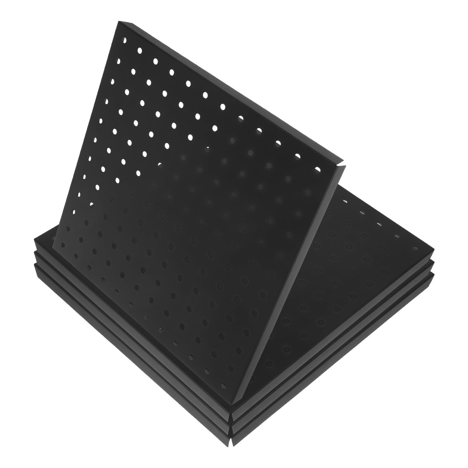 4 Piezas De Estante De Almacenamiento De Tablero Perforado Panel De Tablero Perforado Almacenamiento De Herramientas De Garaje De Metal De