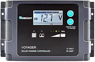 Renogy Voyager - 20A Negative PWM Waterproof Charge Controller w/LCD Display and LED Bar