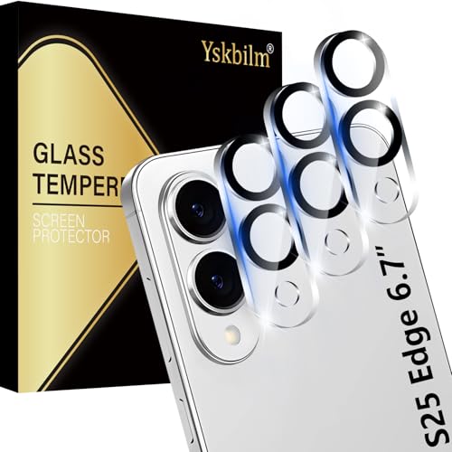 U. EHome (3 Pack) Camera Lens Protector for Samsung Galaxy S25 Edge, Anti Scratch, Bubble Free,Tempered Glass Screen Protecto