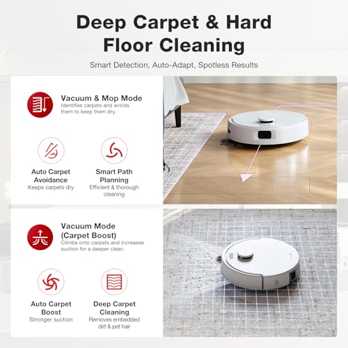 Image of Yeedi by ECOVACS C14 PRO Plus Robot Vacuum and Mop, Bagless Station | 11000Pa Suction, ZeroTangle 2.0 Tech., Auto Emptying Station, 45 Days Hands-Free Cleaning, OZMO Mopping, App & Voice Control