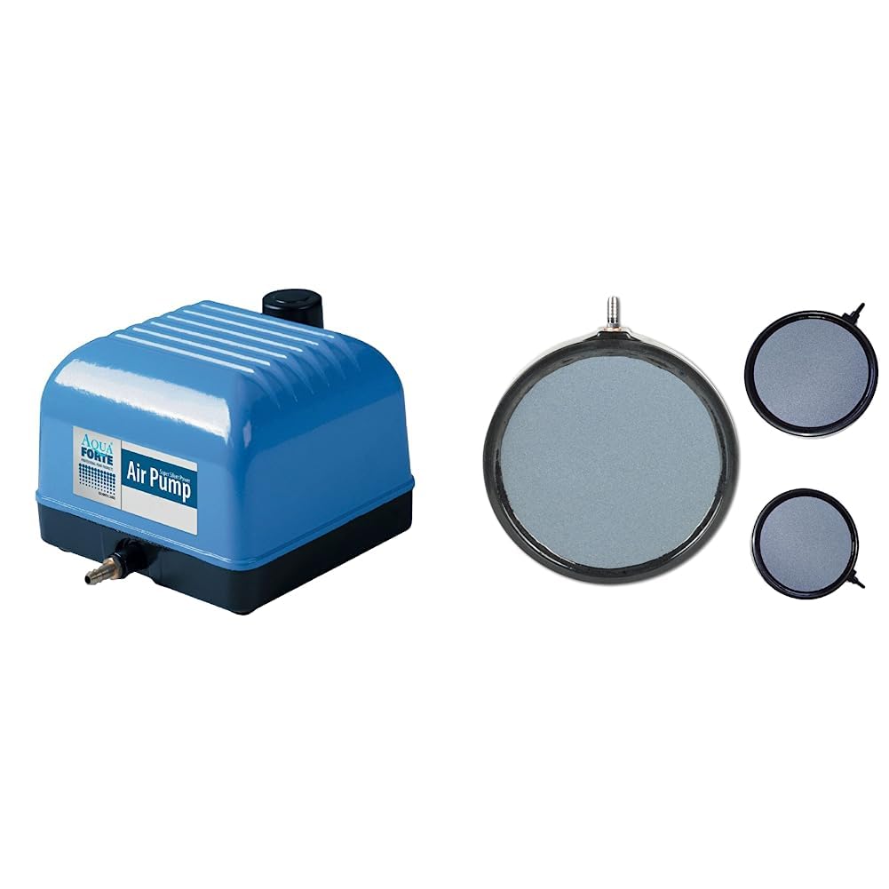 AquaForte Hi-Flow V-30 Luftpumpe & Belüfterscheibe-/Platte 20cm, Anschluss 9mm